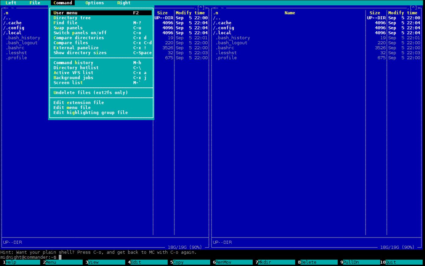 Midnight Commander TUI